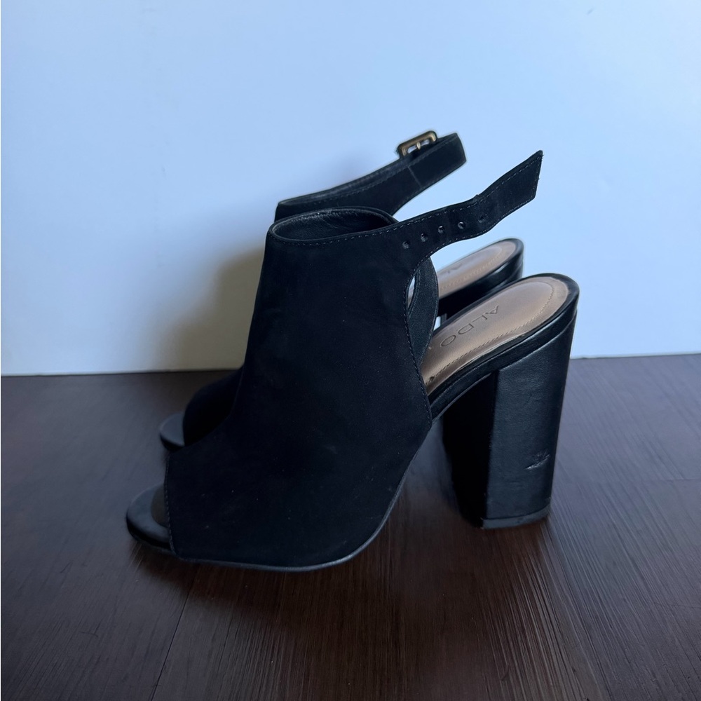 Aldo Black Women's Block Heeled Sandals Size 6